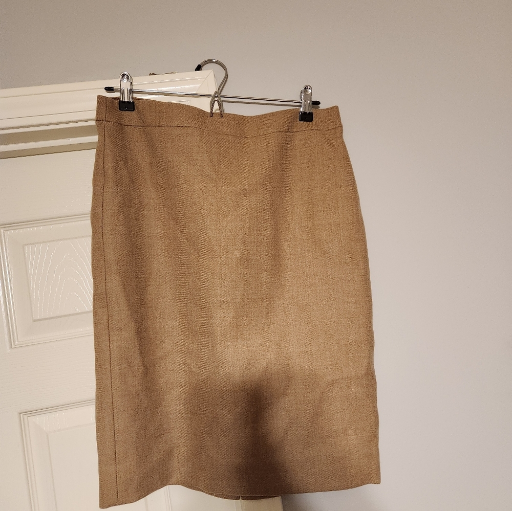 Camel J Crew No 2 Wool Pencil Skirt